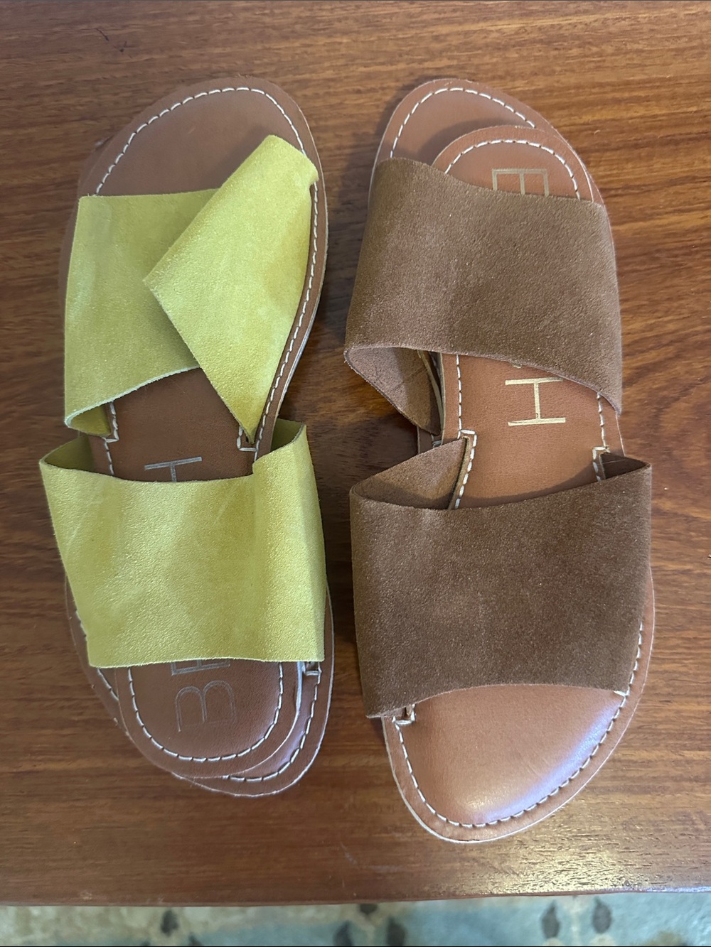 Slip on suede sandals bundle